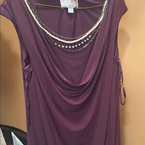 Julian Taylor Purple Mini Dress